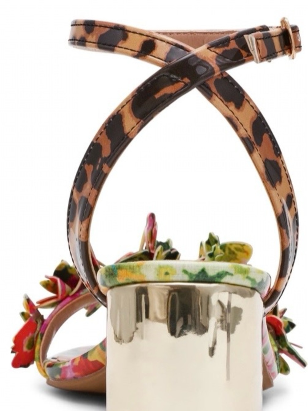 Betsey Johnson Women’s Malcolm Floral Open-Toe Sandals Low Heel Ankle Straps - Picture 7 of 8
